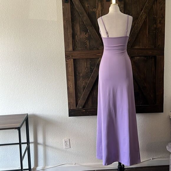 New Evening High Front slits Maxi Lavender Dress - Picture 6 of 11